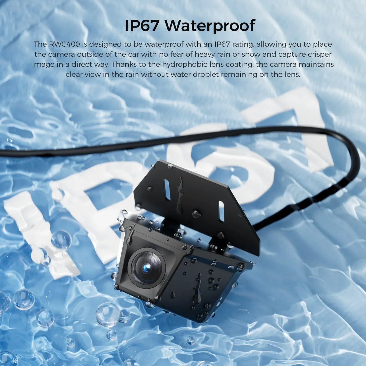 Viofo RWC400 Waterproof IP67 Rear Camera 2K HDR for A329 Series Dash Cameras