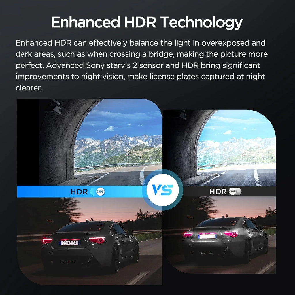 Viofo VS1 Mini Dash Cam 2K HDR Front Sony Starvis 2 GPS WIFI Camera