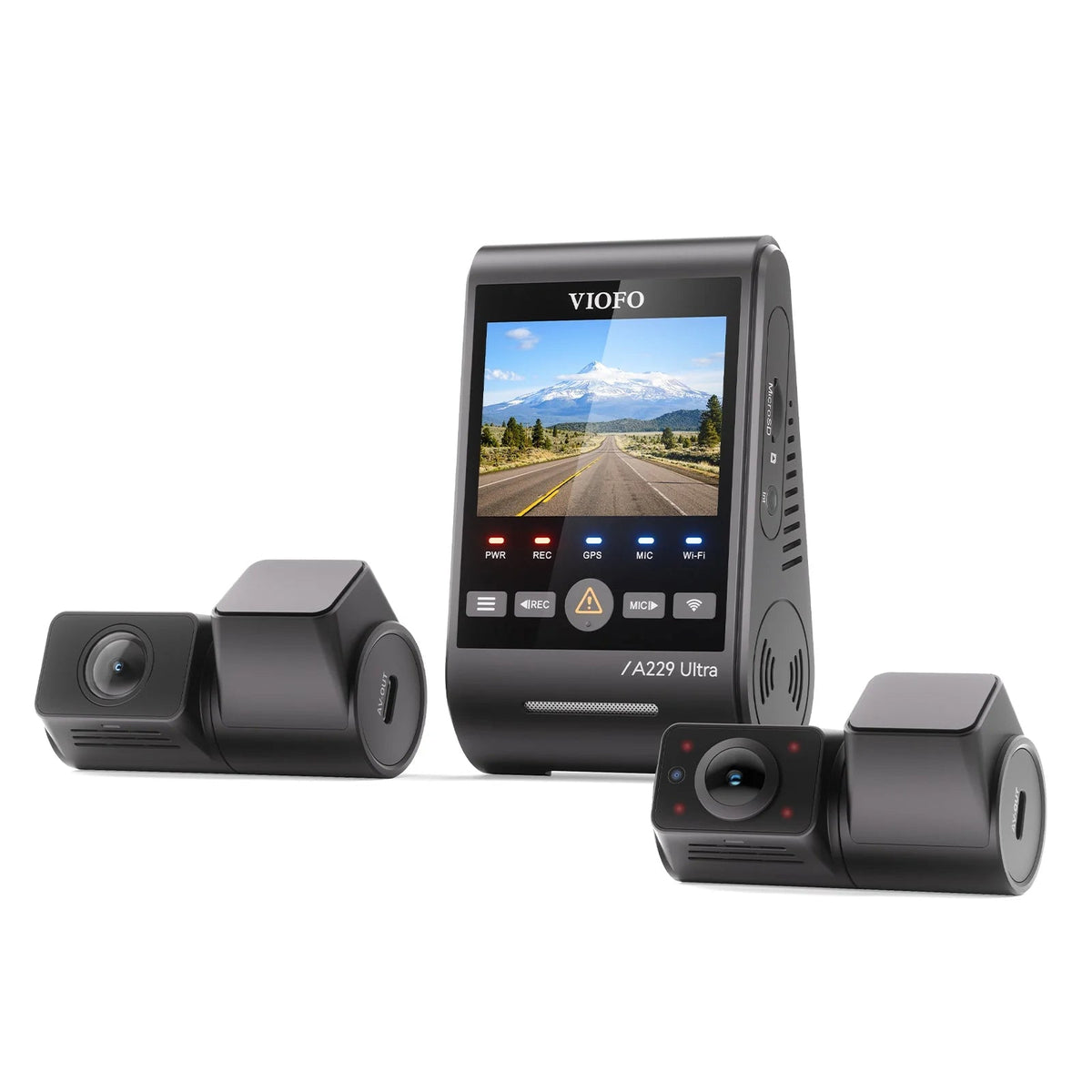 Viofo A229 Ultra 3CH Dash Cam GPS WIFI 4K Front 4K Rear HD Cabin Fisheye Camera