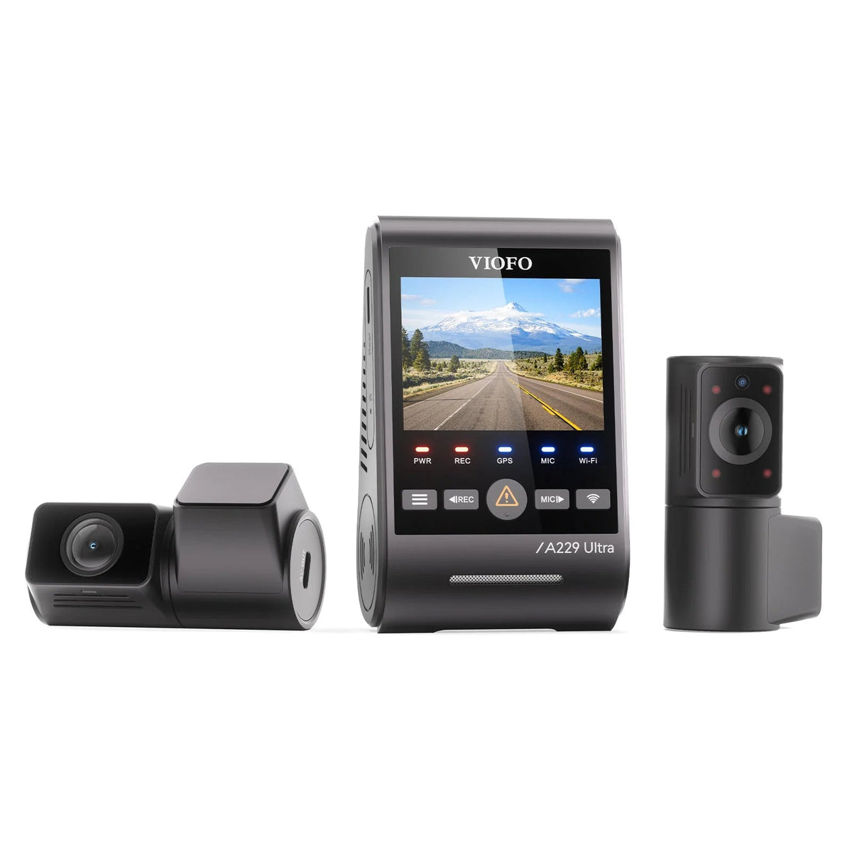 Viofo A229 Ultra 3CH Dash Cam GPS WIFI 4K Front 4K Rear HD Cabin Fisheye Camera