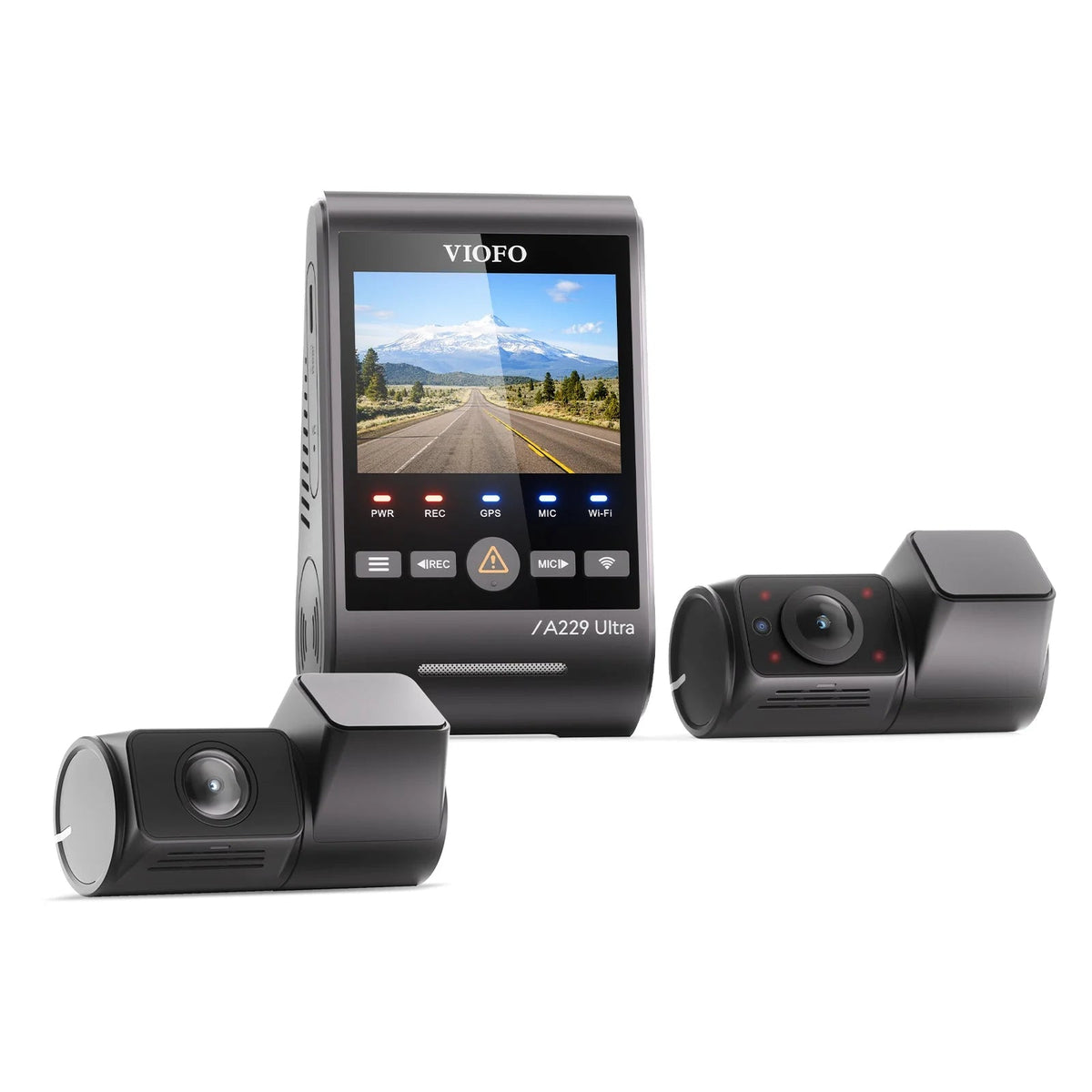 Viofo A229 Ultra 3CH Dash Cam GPS WIFI 4K Front 4K Rear HD Cabin Fisheye Camera