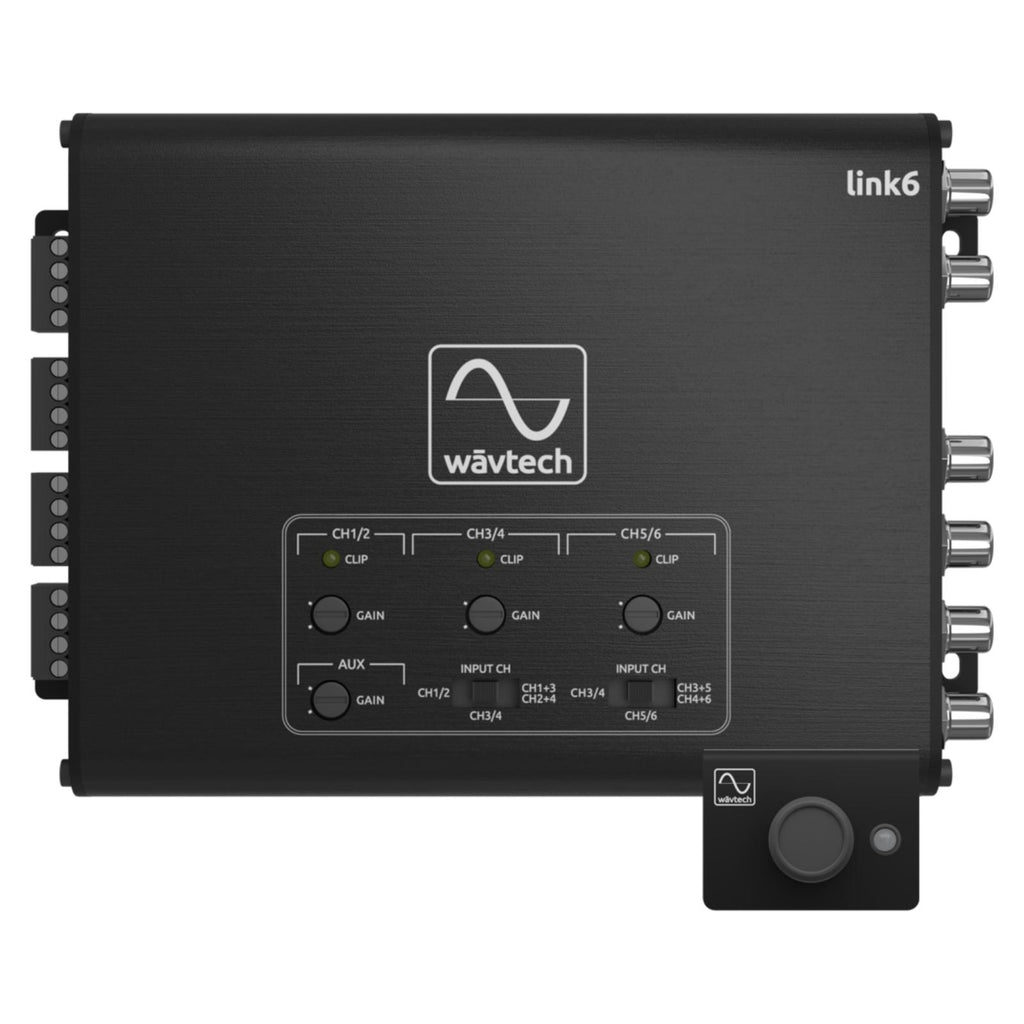 Wavtech Link6 6 Channel LOC Line Output Converter Aux In Signal Summing & Remote